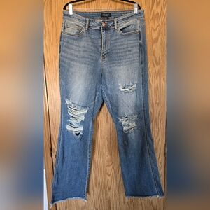 Women's Distressed Blue Jeans